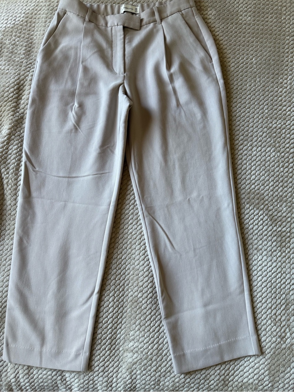 Abercrombie & Fitch Light Beige Tailored Trousers